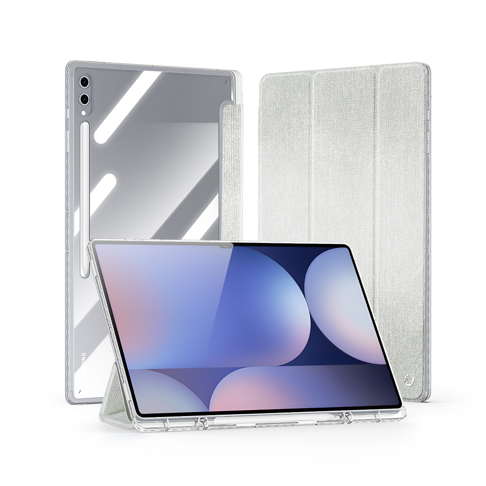 Чехол книжка зеленого цвета от Dux Ducis для Samsung Galaxy Tab S9 Ultra, Tab S10 Ultra и Tab S8 Ultra, серия Unid Series Case