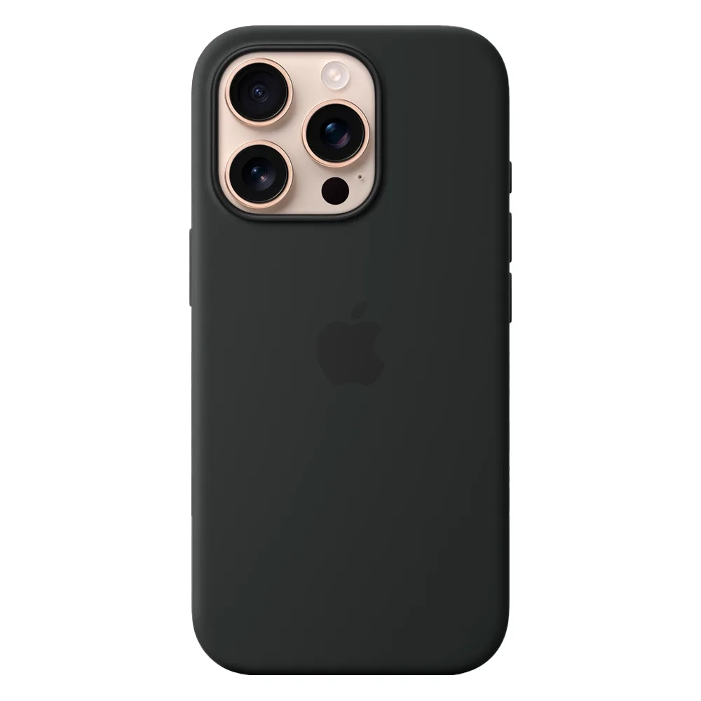 Силиконовый чехол с поддержкой MagSafe Apple Silicone Case для iPhone 16 Pro, Black (Черный)