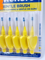 Межзубные ёршики Plackers Gentle Brush Size 4 (L), 0.7 мм, в упаковке 6 шт. (Бельгия)