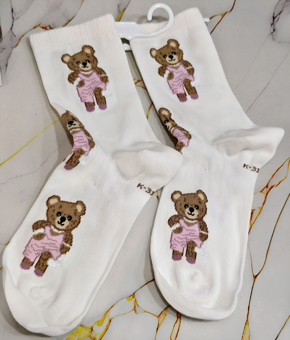 носки женские с капроновым верхом