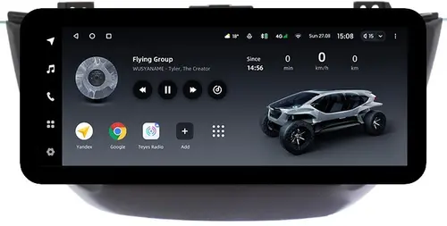 Магнитола для Hyundai Tucson 3 2015-2018 (без штатной КЗВ, рамка черная) - Teyes LUX ONE ROUND монитор 12.3" 2K QLED на Android 10, Быстрая, CarPlay, 4G SIM-слот
