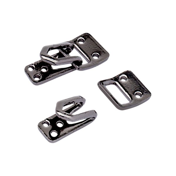 Крючки пришивные декоративные 15х7 мм, pewter, 10 шт