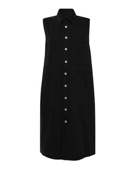 MM6 MAISON MARGIELA ПЛАТЬЕ ИЗ ДЕНИМА ЧЕРНОЕ