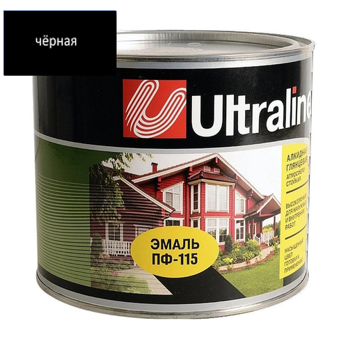 Эмаль ПФ-115 РАДУГА Ultra Lines  черная  5,5кг