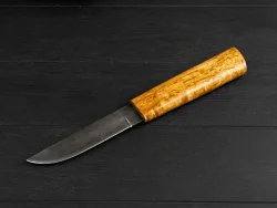 Нож Ханты-Манси, дамасская сталь, рукоять карельская берёза