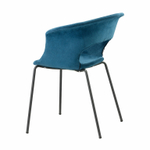Кресло с обивкой Scab Design Miss B Pop coated steel frame, антрацит, морская волна
