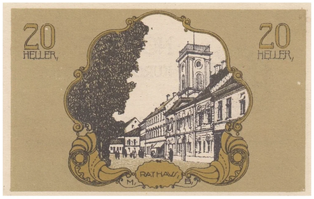 Австрия 20 геллеров 1920 Бад-Халь aUNC