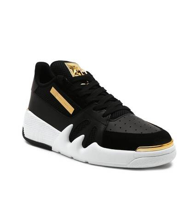 Кожаные кроссовки Giuseppe Zanotti - черный(RM30059)