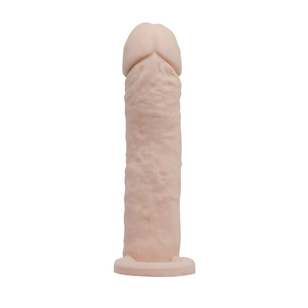 Удлиняющая насадка на пенис с фиксирующим кольцом Penis Sleeve Medium (Цвет: телесный)