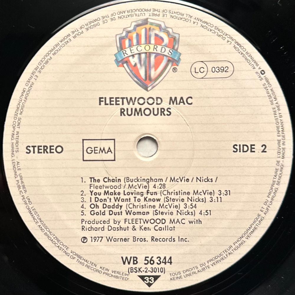 Fleetwood Mac- Rumours (Германия 1981г.) Limited edition