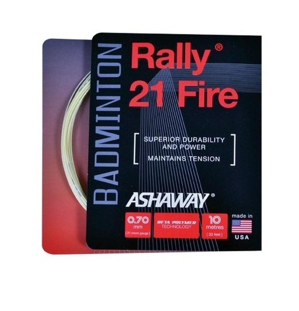Naciag do badmintona Ashaway Rally 21 Fire (10 m) - white