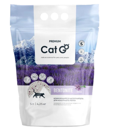 Cat go Бентонит Комкующийся наполнитель Лаванда 4,25 кг (5л)
