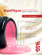 BSG Жёсткий гель для наращивания Konfityur ВЫСОКАЯ ВЯЗКОСТЬ №14 (13 г)