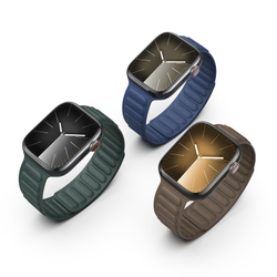 Магнитный ремешок синего цвета от Dux Ducis для смарт часов Apple Watch 38, 40, 41, 42мм, серия Strap (BL Series)