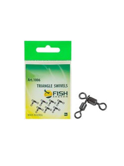 Вертлюжок рыболовный цилиндрический на два направления TRIANGLE SWIVELS 1006 7x8