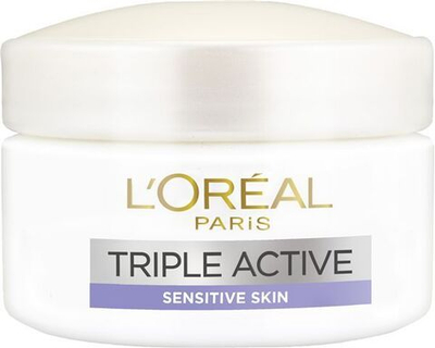 Крем дневной L'Oral Triple Activ Sensitive успокаювающий, увлажняющий 24 часа 50 мл (Франция)