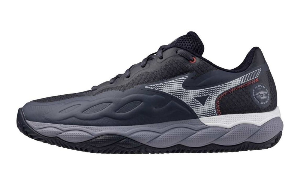 Мужские теннисные кроссовки Mizuno Wave Enforce Court CC - odyssey gray/white/blue granite