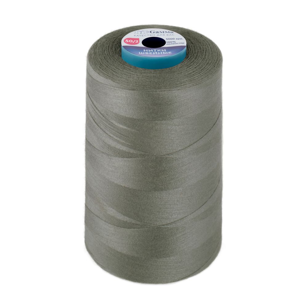 Нитки универсальные Gamma 50/2, 4570 м (5000 ярд) / 1 кат., 342 серый