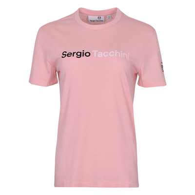 Женская теннисная футболка Sergio Tacchini Robin Woman T-shirt - pink/black