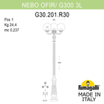 Парковый фонарь Fumagalli GLOBE 300 G30.202.R30.BXF1R