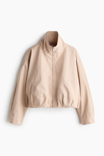 Короткая куртка оверсайз с низом-баллон — воротник-труба - H&M