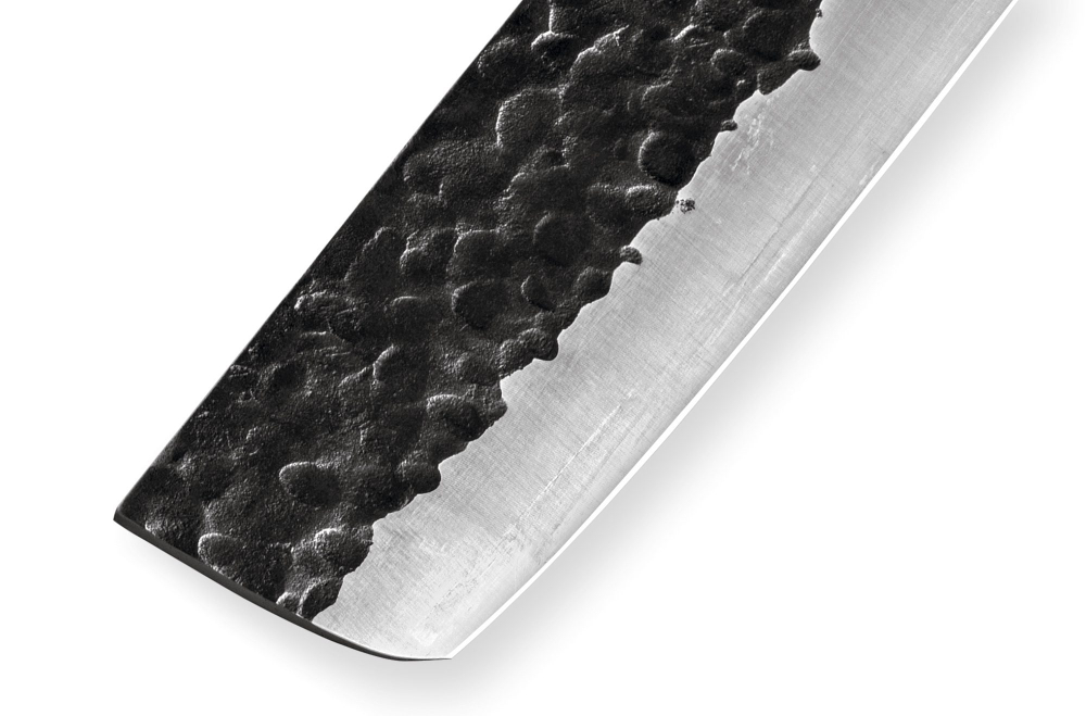 Нож кухонный Накири 16.8см, гвоздичное масло и салфетка Samura Blacksmith SBL-0043C/K