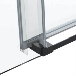 Душевой уголок Комо Софт (Como Soft) VSR-1CS9013CLB, 1300*900, черный, стекло прозрачное,