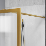Душевая перегородка Vincea Волк-Ин (Walk-In) VSW-1HP120FLBG, 1200*2000, брашированное золото, стекло рифленое