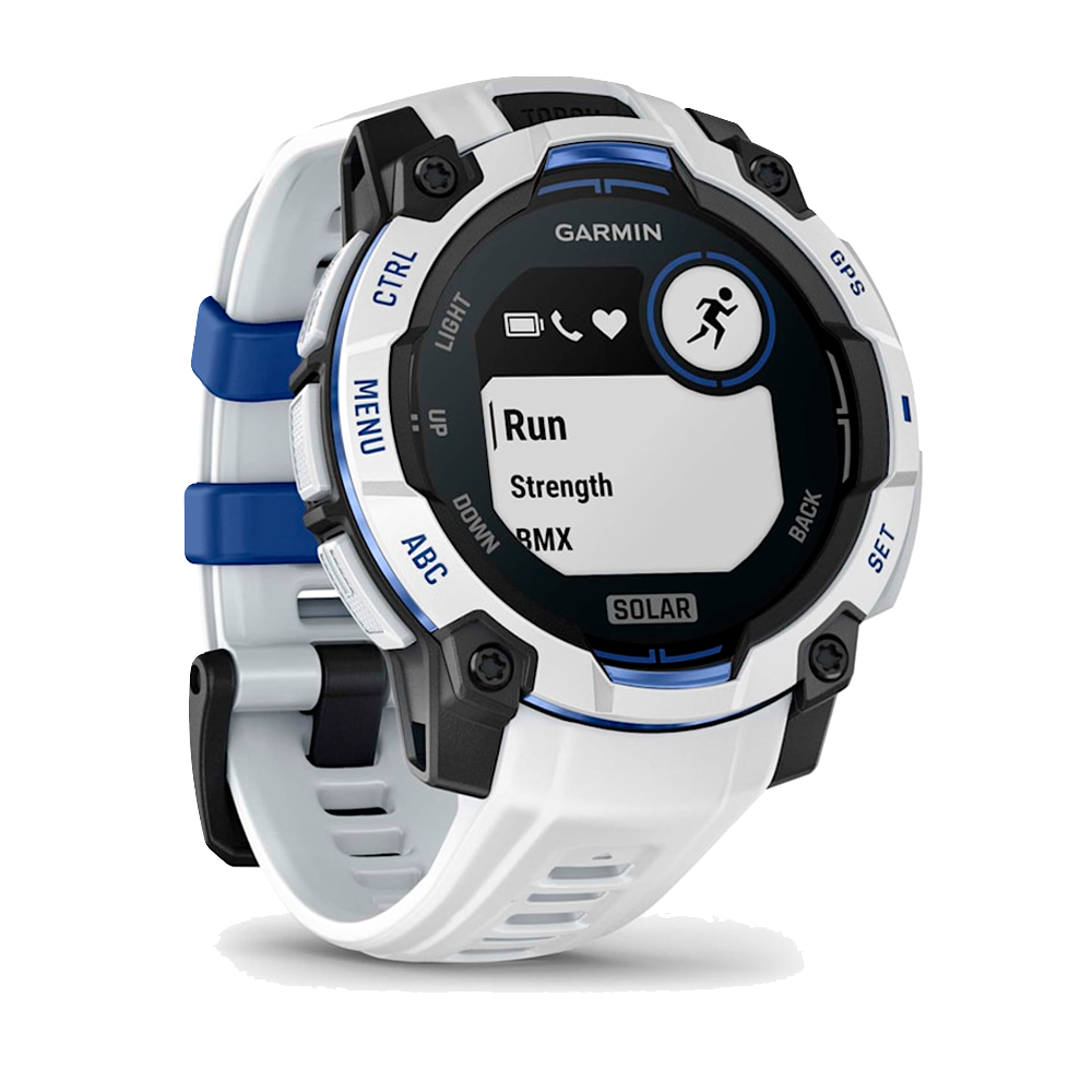 Умные часы Garmin Instinct 3, 45mm, Solar Whitestone with Whitestone/Bolt Blue Band (010-02934-03)