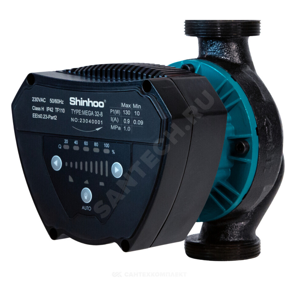 Насос циркуляционный с мокрым ротором MEGA 25-12 PN10 1х230В/50 Гц Shinhoo 71121002