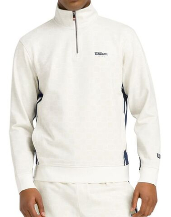 Мужская теннисная кофта Wilson Clairmont Warm-Up Popover - Бежевый