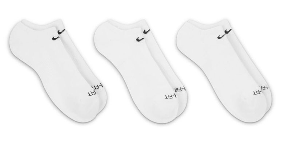 Теннисные носки Nike Everyday Plus Cushion Training No-Show 3P - белый