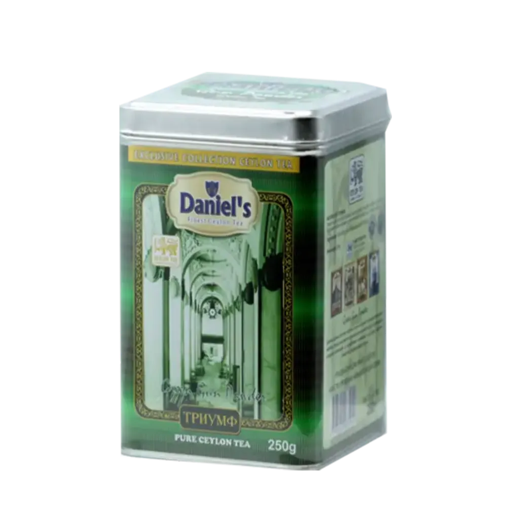 З/чай DANIEL'S ЗЕЛЕНЫЙ ЧАЙ ТРИУМФ ж/б  250г*24 шт/ящ