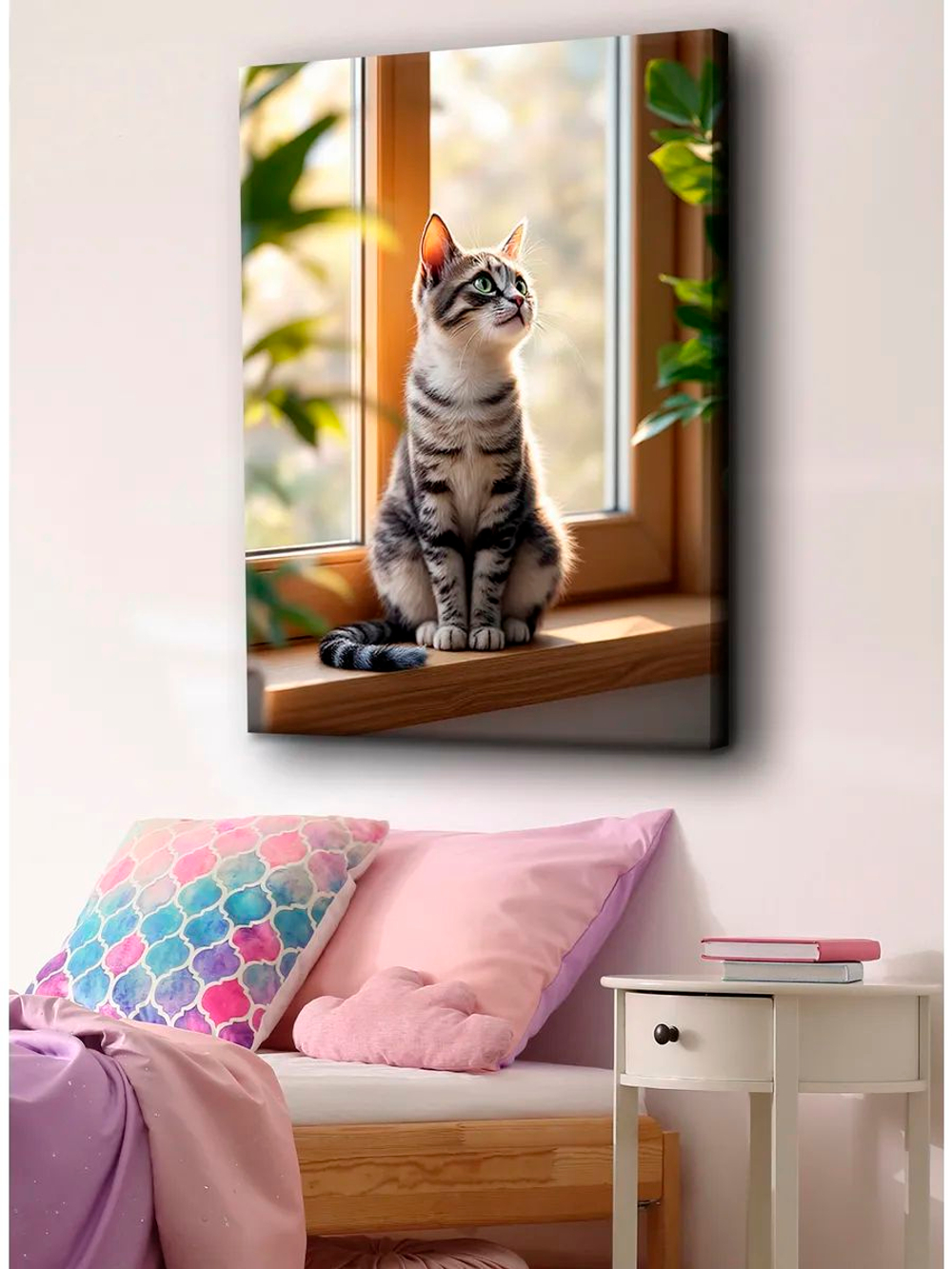 Картина "Любопытный котёнок", на стену 30х40см 1шт.