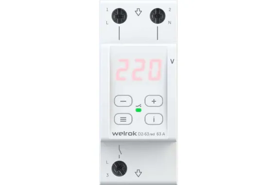 Реле напряжения Welrok D2-63 red 63А 42120