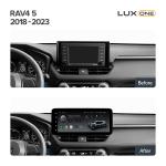 Магнитола для Toyota RAV4 5 2018-2025 (рынок РФ/ОАЭ) - Teyes LUX ONE ROUND монитор 12.3", Android 10, Быстрая, CarPlay, 4G SIM-слот