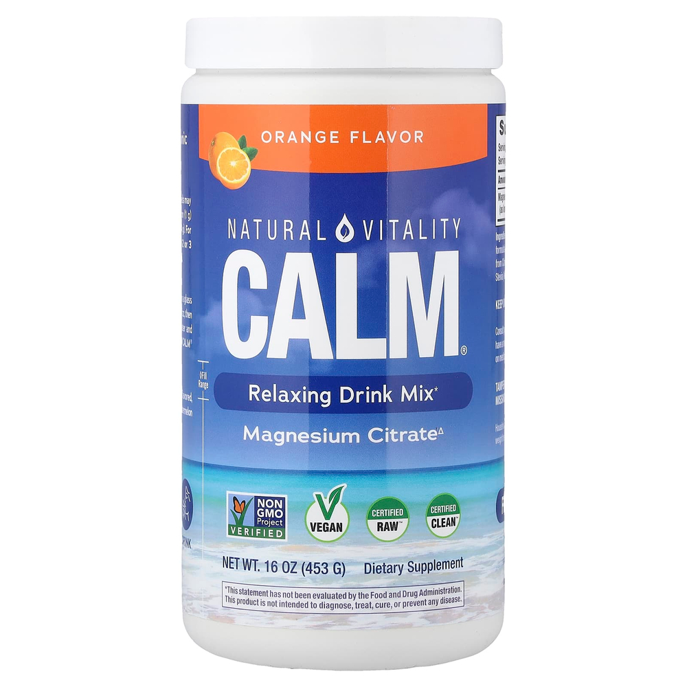 Natural Vitality, CALM®, расслабляющая смесь для приготовления напитка, со вкусом апельсина, 453 г (16 унций)