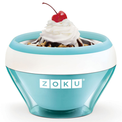 Мороженица ice cream maker голубая