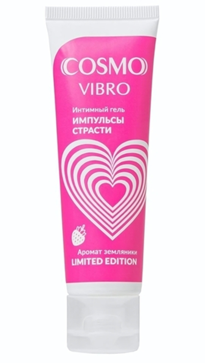 Возбуждающий гель на водно-силиконовой основе Cosmo Vibro с ароматом земляники - 50 гр.
