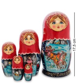 Народные промыслы МР-25/ 18 Матрешка 5м «Тройка-зима»