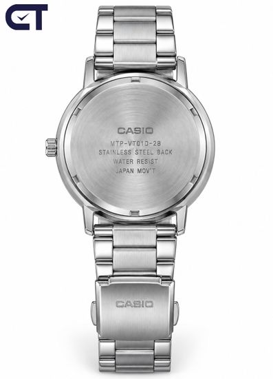 CASIO MTP-VT01D-2B CASIO Collection мужские наручные часы — синий циферблат, тонкий корпус и минималистичный стальной стиль