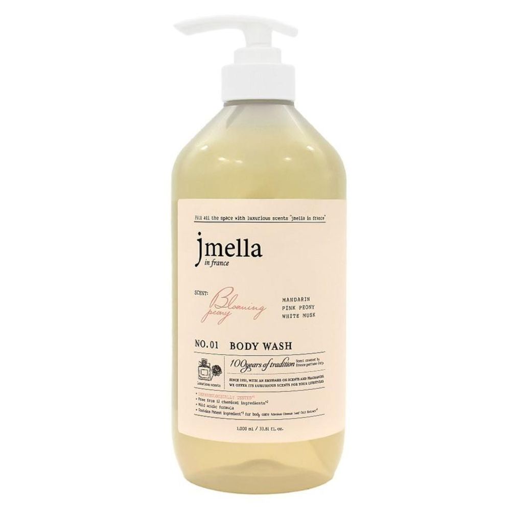 JMELLA Гель для душа "Мандарин, розовый пион, белый мускус"- IN FRANCE BLOOMING PEONY BODY WASH, 1000 мл