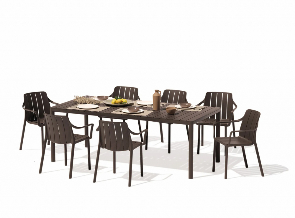 Стол пластиковый раздвижной Nardi Tevere 147, терра