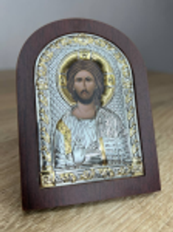 Спаситель, икона арочная, красное дерево, 57х75 — комплектация