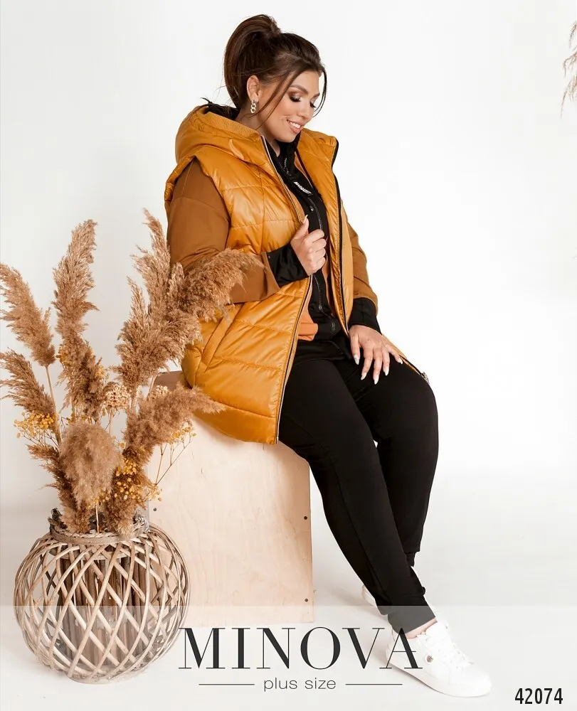 Костюм 17-229-горчица-чёрный Minova