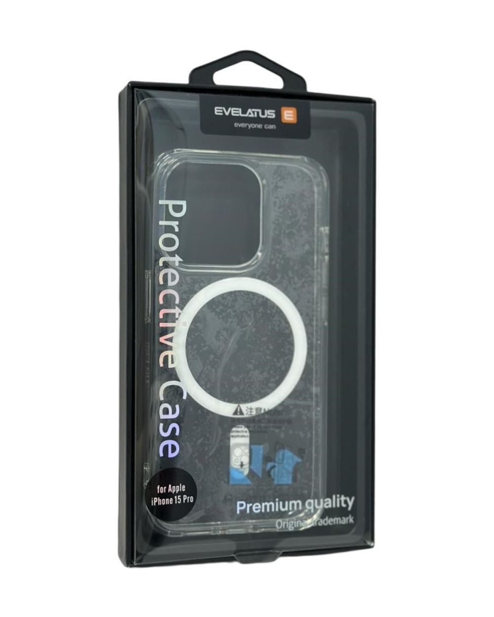 Накладка для i-Phone 15 Pro Evelatus Magsafe прозрачный