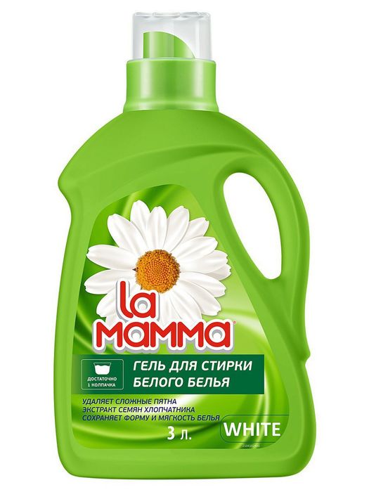 La Mamma Гель для стирки белого белья, 3 л