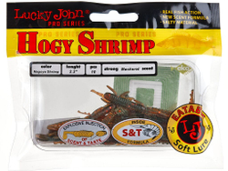 Виброхвосты съедобные LJ Pro Series HOGY SHRIMP 2,2in (5,6 см), цв. 085, 10 шт.