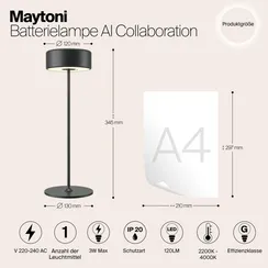 Интерьерная настольная лампа AI Collaboration MOD229TL-L3B3K2 Maytoni