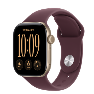 Умные часы Apple Watch Series 12 GPS + Cellular 42mm Lightgold Aluminum Case with Burgundy Sport Band M/L